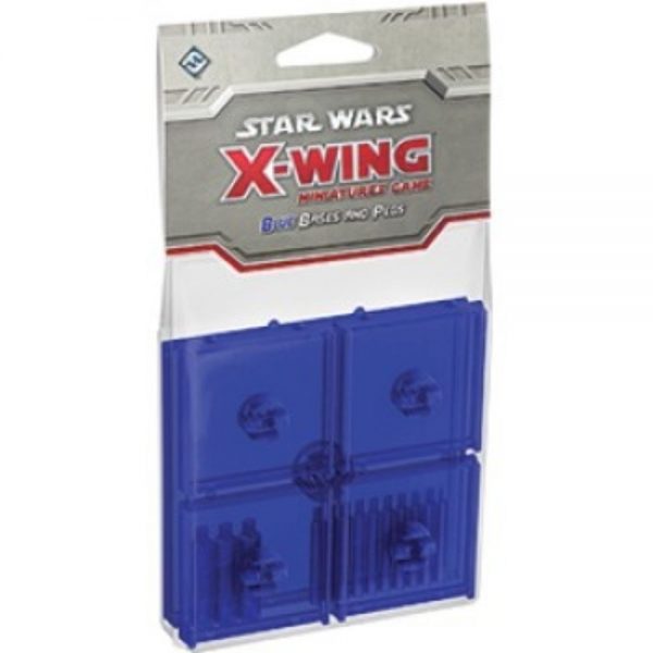 Star Wars X-Wing Miniatures Game: Blue Bases & Pegs