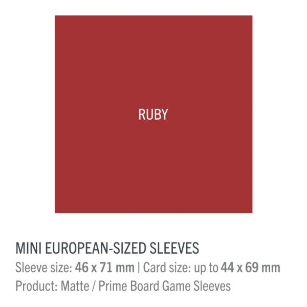 Gamegenic MATTE Sleeves: 46mm x 71mm (RUBY) - Image 3