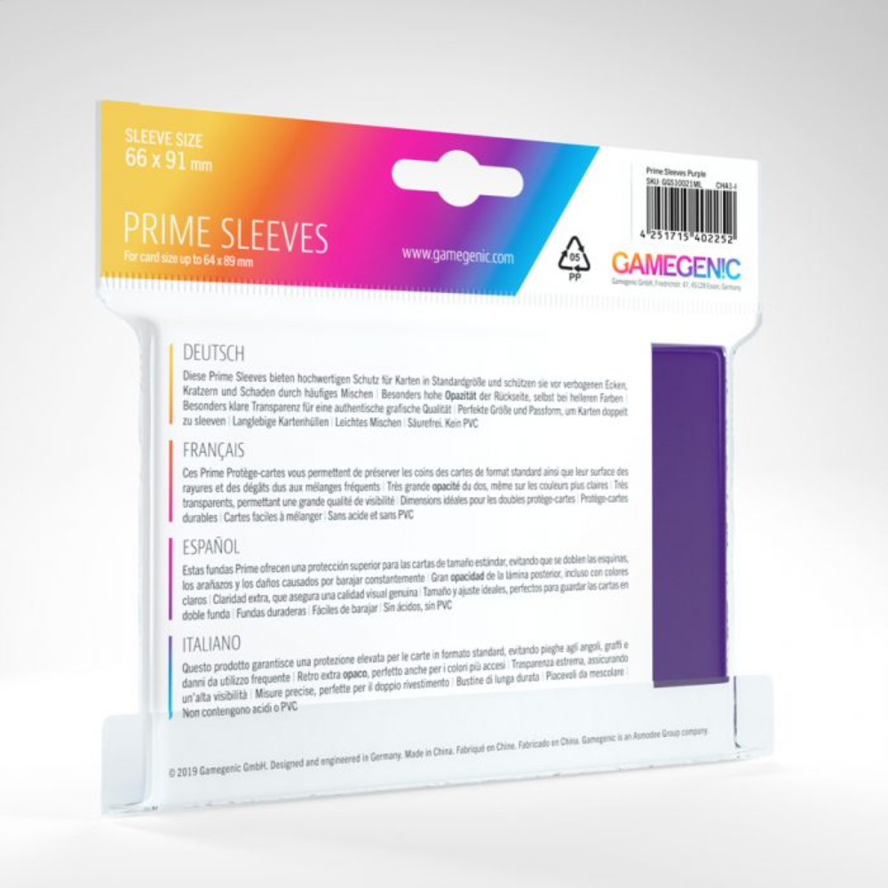 Gamegenic PRIME Sleeves Purple (100) - Image 3