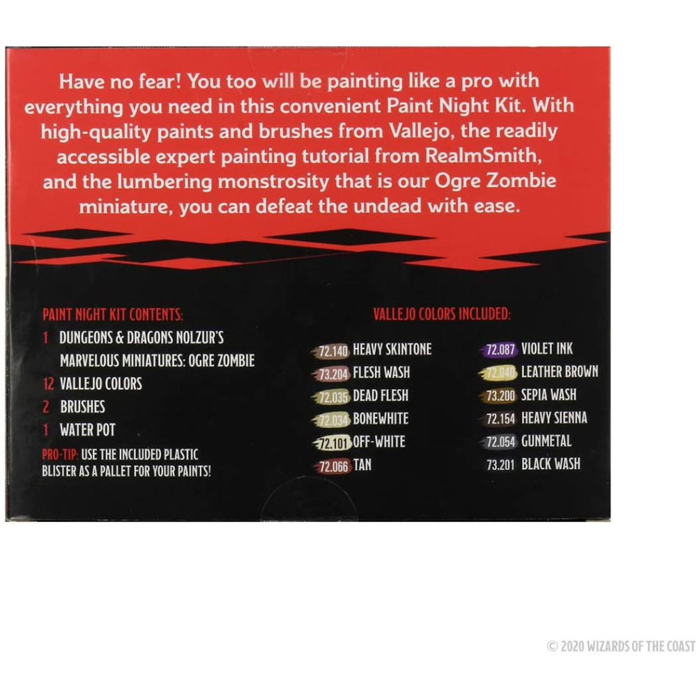 D&D Nolzur’s Marvelous Minis Ogre Zombie Paint Night Kit Grinning Gargoyle Gaming