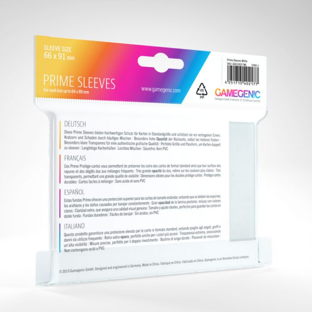 Gamegenic PRIME Sleeves: White (100) - Image 3