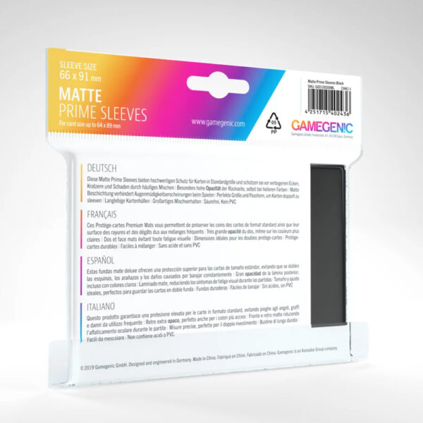GameGenic - MATTE Prime Sleeves: Black (100) - Image 3