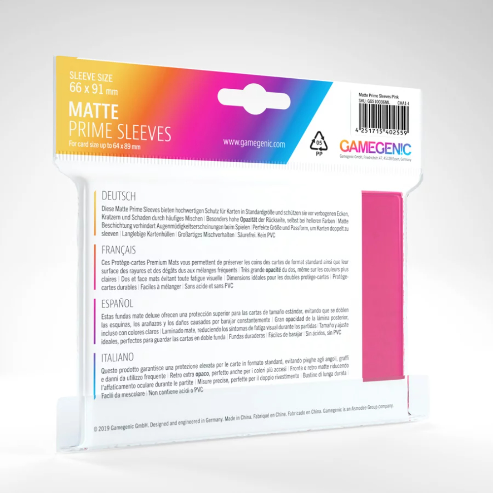 GameGenic - MATTE Prime Sleeves: Pink (100) - Image 3