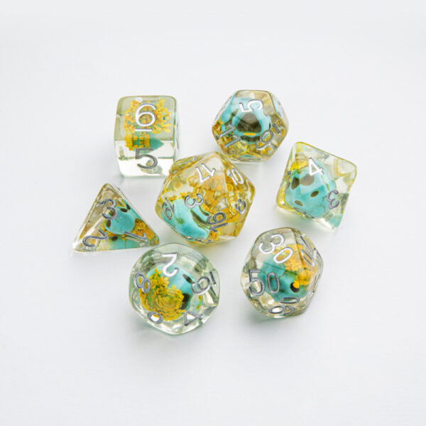 GameGenic - RPG Dice Set - Embraced Series - Green Skull - Image 3