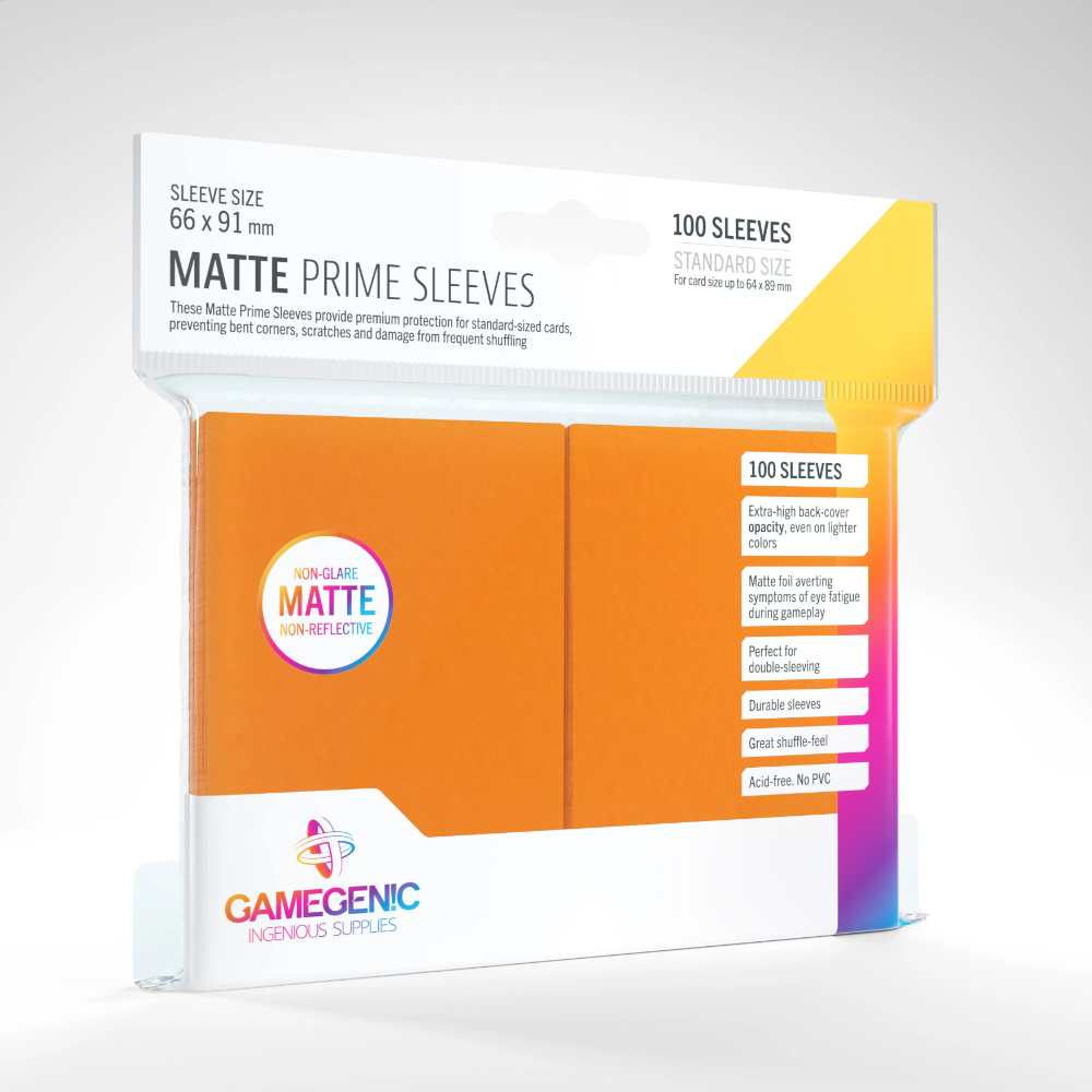GameGenic - Matte Prime Sleeves: Orange (100)