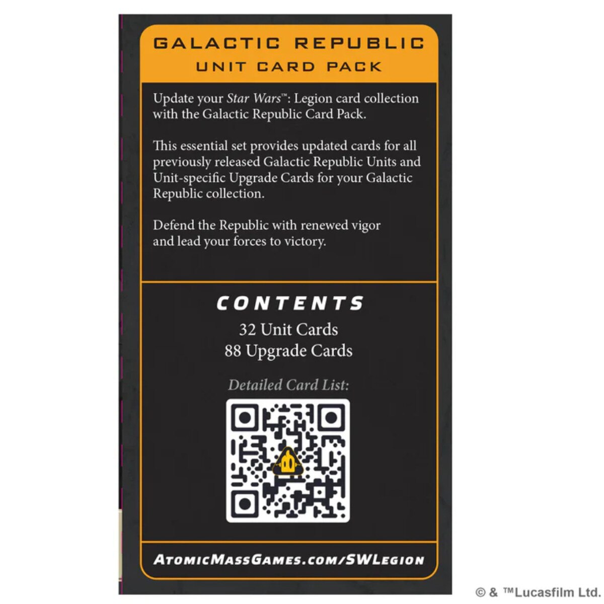 Star Wars Legion - Galactic Republic Unit Card Pack - Image 2