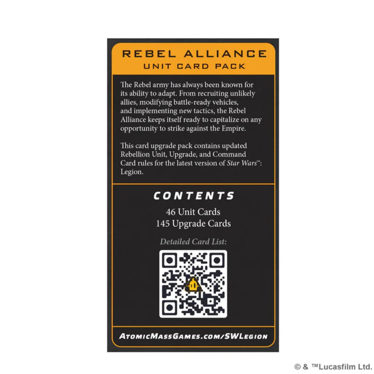 Star Wars Legion - Rebel Alliance Unit Card Pack - Image 2
