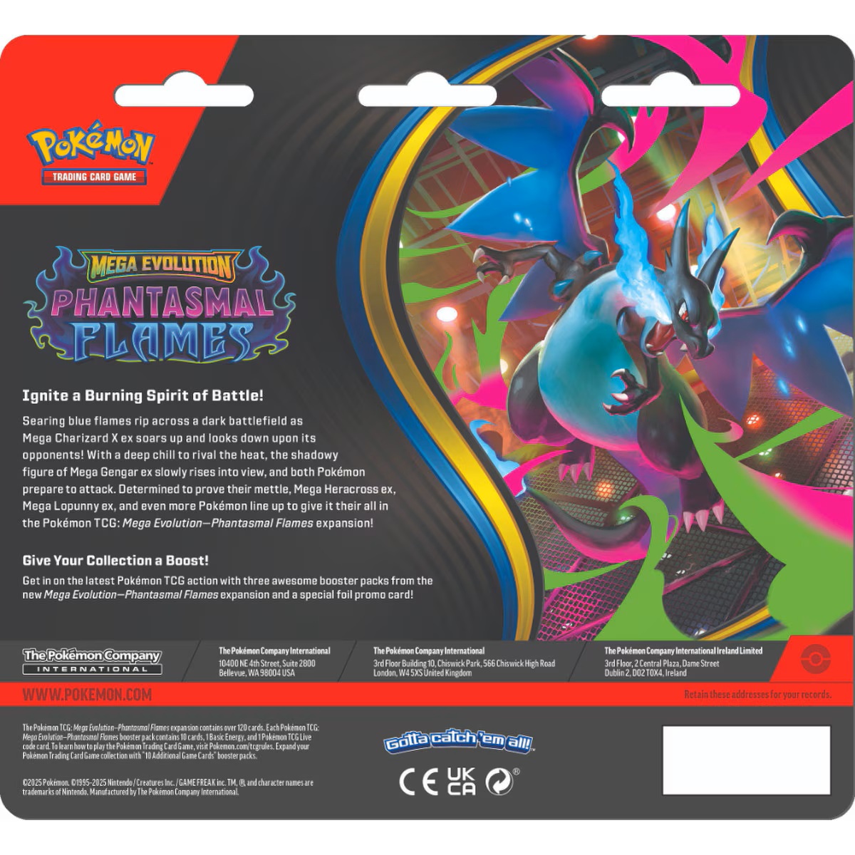 Pokémon: Mega Evolution - Phantasmal Flames - 3-Pack Blister (Box of 24) - Image 2