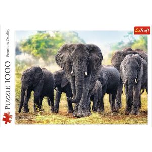 Trefl 1000pc - African elephants / 500 px