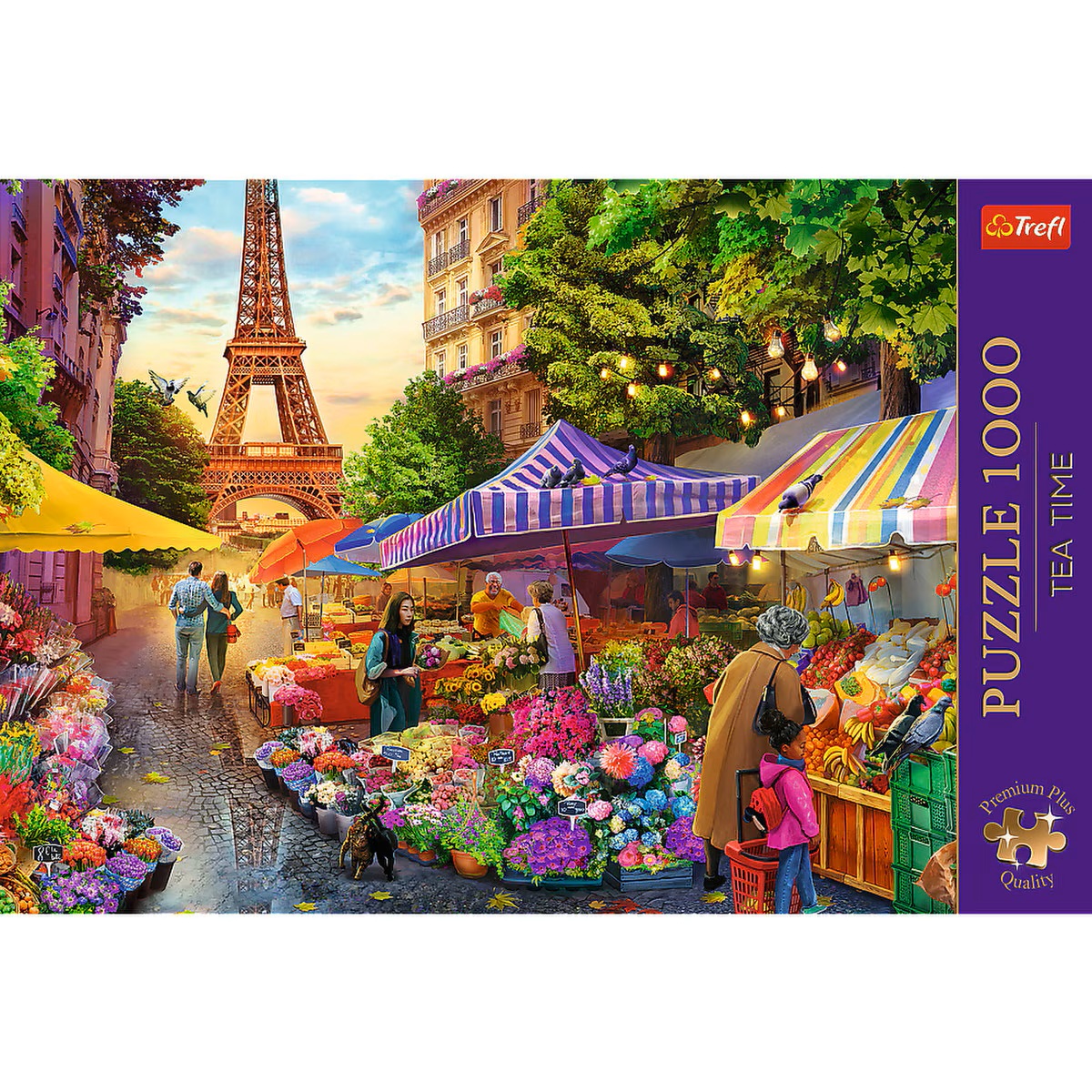Trefl 1000pc Premium Plus - Tea Time: Flower Market, Paris
