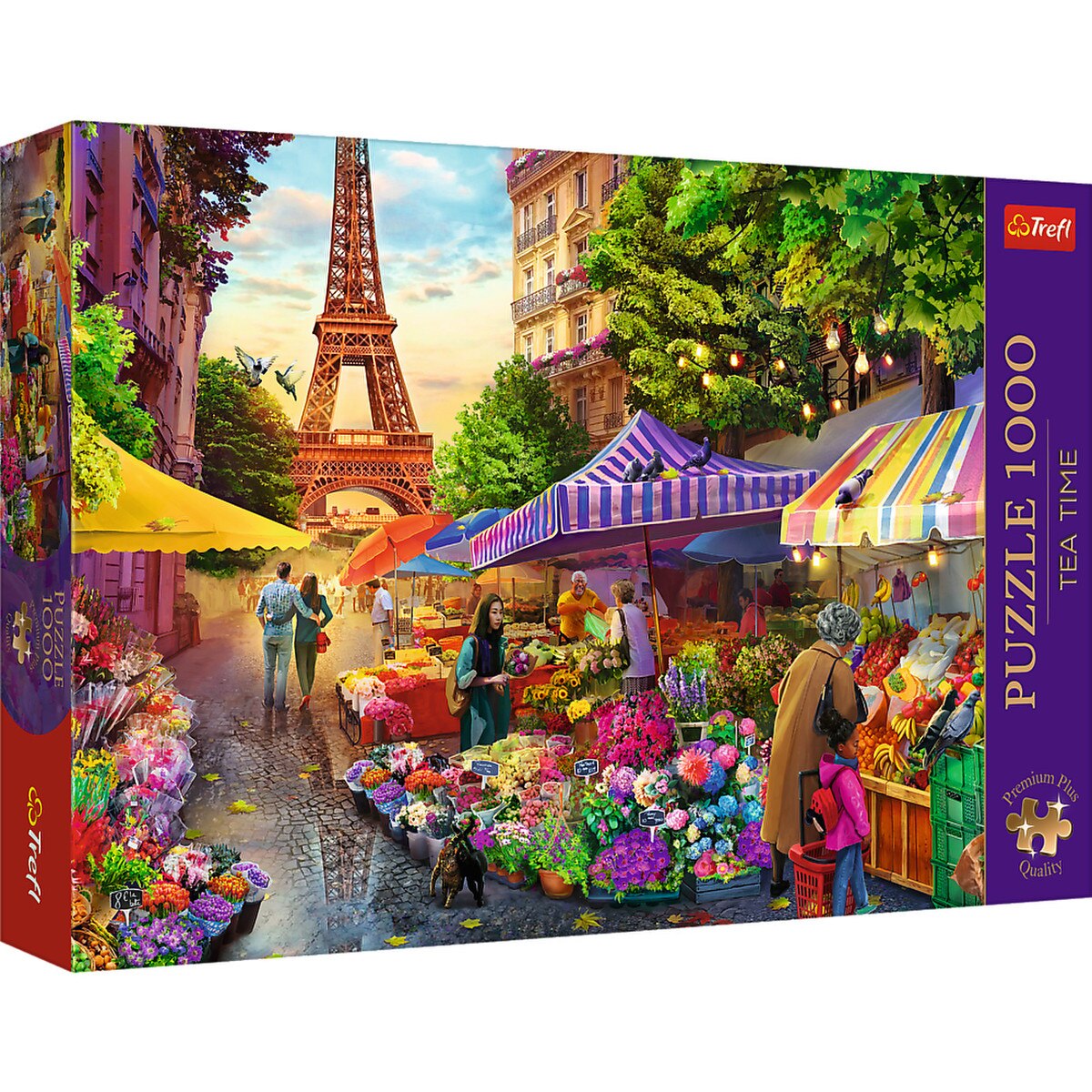 Trefl 1000pc Premium Plus - Tea Time: Flower Market, Paris - Image 2