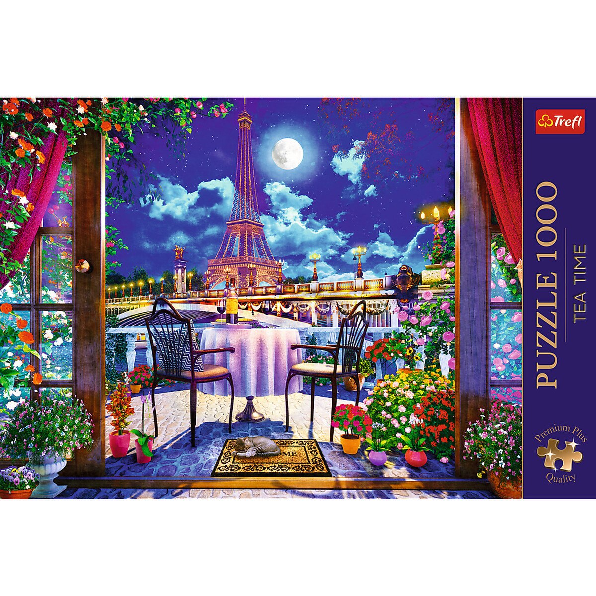Trefl 1000pc Premium Plus - Tea Time: Parisian Moonlight