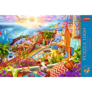 Trefl 1000pc Premium Plus - Tea Time: Visit Santorini