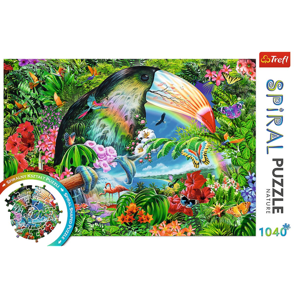 Trefl 1040pc - Spiral Puzzle - Tropical animals