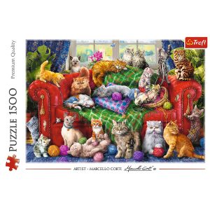 Trefl 1500pc - Kittens on the Sofa