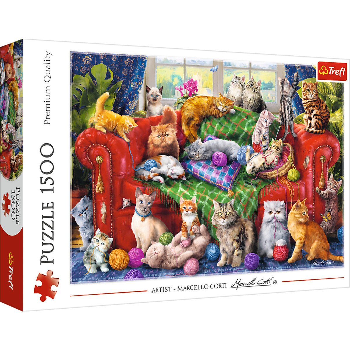 Trefl 1500pc - Kittens on the Sofa - Image 2