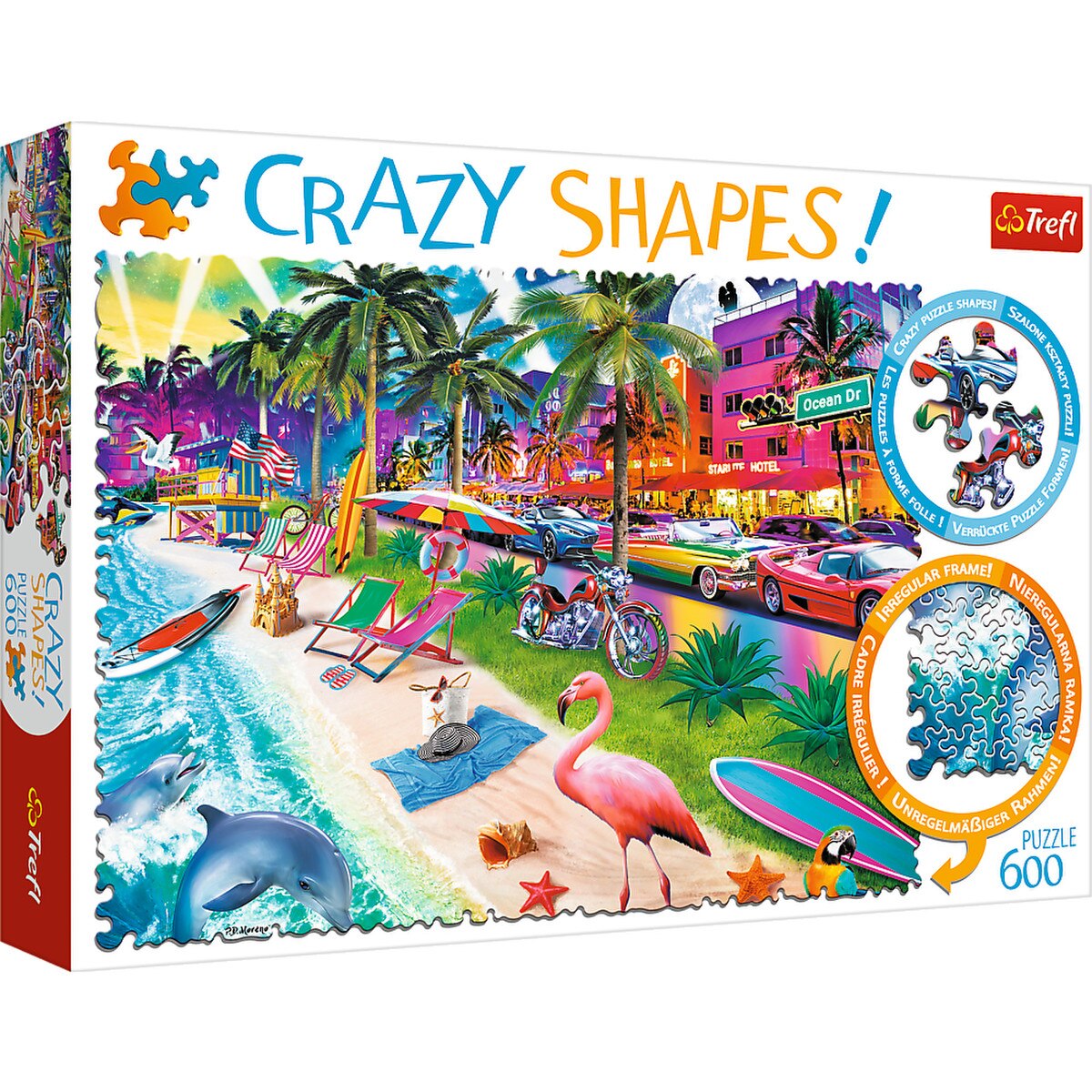 Trefl 600pc Crazy Shapes - Miami Beach - Image 2