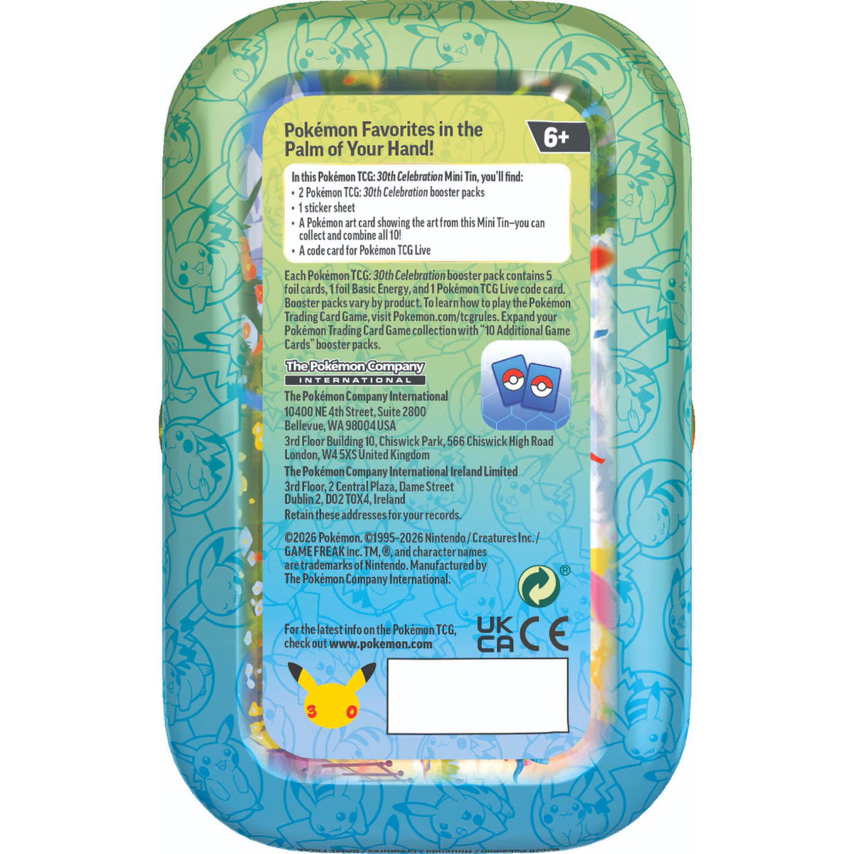 Pokémon TCG 30th Celebration - Mini Tin Set (10 tins) - Image 10